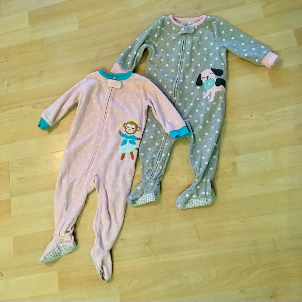Set of Carter’s Fleece Footed Pajamas